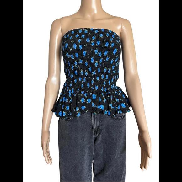 Dresses & Skirts - Floral Strapless Peplum Top